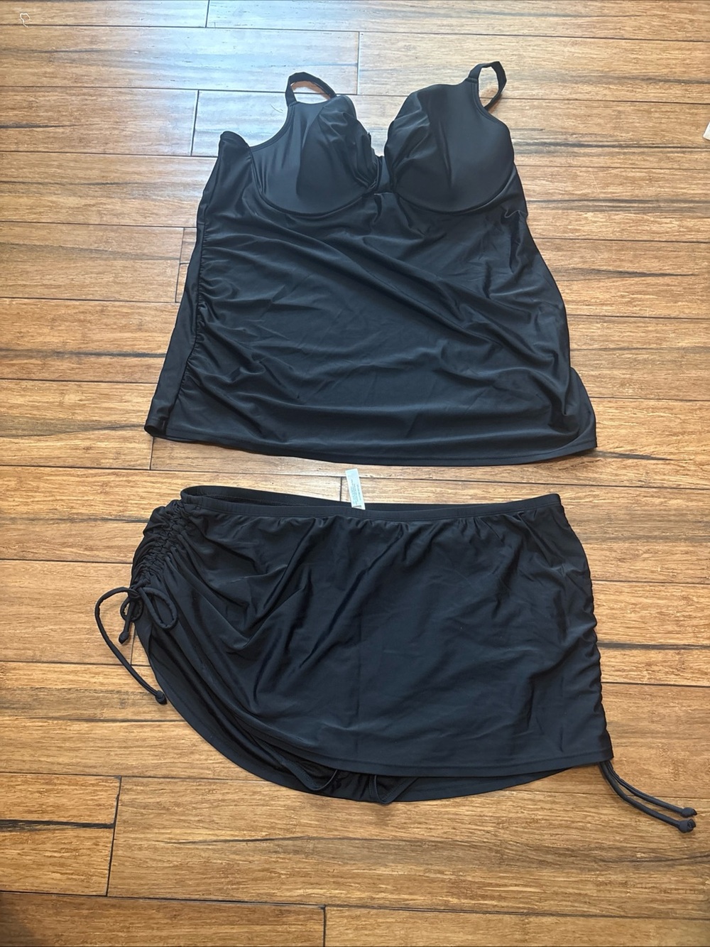 Swim By Cacique 2 Piece  Black Swimsuit Top Size 46D  Bottom Size 20